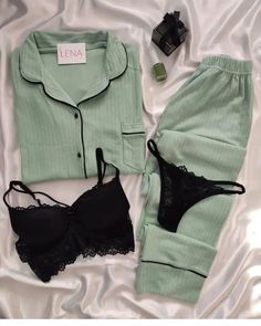 Clothes On Bed Aesthetic, Night Clothes Pajamas, Sleepwear Fashion