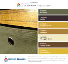 the color scheme for colorsnap visualizer is shown in green, brown and yellow