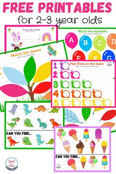 Printables For Two Year Olds, Spring Toddler Learning Activities, Tot Schooling Free Printables, Diy Busy Book Printable, Busy Book Diy Free Printable, Totschooling Printables Free, Tot School Printables Free, Toddler Matching Printables, Toddler Activity Pages Free Printables