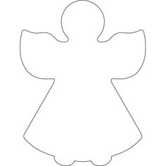 the outline of an angel with wings on it's back and arms, facing forward