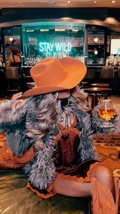 Satin and lace mini dress, with jacket, cowboy hat and boots Cowgirl Thanksgiving Outfit, Taylor Rousseau Nfr, Easy Rodeo Outfits, Boujee Cowgirl Aesthetic, Western Coats For Women, Extra Outfits Aesthetic, Glitter Cowgirl Outfit, Winter Western Outfits Women Party, Old Money Western Aesthetic