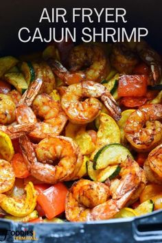 the air fryer cajun shrimp is ready to be cooked in the slow cooker