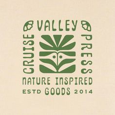 the nature inspired logo is green and white