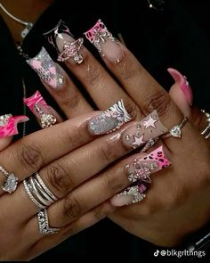 Libra Nails Design, Libra Nails, Nails With Pink, Songs Playlist, Studded Nails