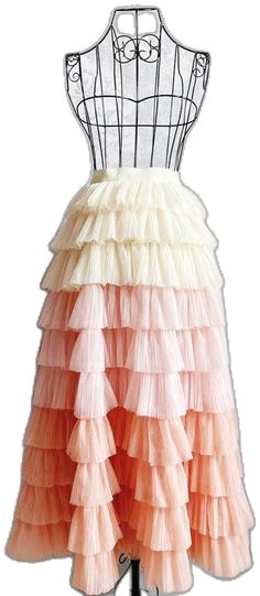 Pleated Tulle Tiered Skirt, White Ruffled Party Skirt, White Ruffled Skirt For Party, Fitted Tiered Pleated Skirt, Multicolor Tulle Skirt For Summer, White Flowy Pleated Skirt For Party, White Tulle Maxi Skirt For Party, Pink Pleated Maxi Skirt For Party, Party Flared Pleated Skirt With Ruffles