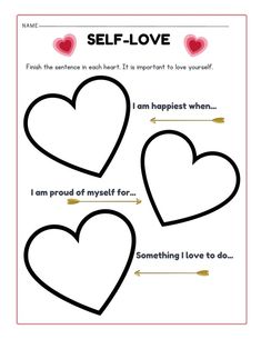 Mirror Self Esteem Activity, Valentines Self Esteem Activities, Self Kindness Activities, Love Yourself Worksheet, Healing Activities Emotional, Social Emotional Valentines Activities, Heart Hand Craft, Self Love Icebreaker, Valentines Day Therapy Activities Kids