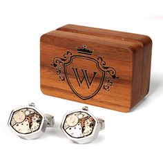 PRICES MAY VARY. Wind Up and Spin：The ring spins when wind up the cufflink. （If not spin at the first time, use toothpick or blow towards the ring would work） A-Z Initial Walnut Wood Box：Walnut wood boxes with engraved A-Z alphabet letter design make the gifts unique. Cufflinks Size: The longest edge 20mm (0.78 inch) Materials and Processes: High polished stainless cover, components and gears made of stainless steel and copper , styling in a steampunk fashion. Suitable for all occasions: Perfect for weddings, business events, or any special occasions. - Material: Stainless Steel, Copper - Color: Silver - Style: Classic - Clasp Type: Toggle - Shape: Round Gifts For Handyman, Unique Cufflinks, Handyman Gifts, Wedding Gifts For Men, Mens Cufflinks, Alphabet Letters Design, Lovely Couple, Letter Design, Business Events