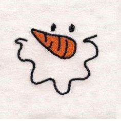 an orange carrot sticking out of the middle of a white t - shirt with black outline