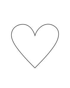 the outline of a heart on a white background