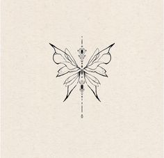 a black and white drawing of a butterfly