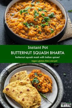 Butternut Squash mash with Indian spices! This easy side dish is wonderfully spiced, vegan, gluten-free and goes well with any bread or rice! #indian #instantpot Instant Pot Butternut Squash, Bharta Recipe, Mashed Butternut Squash, Indian Cuisine Recipes, Free Friends, Butternut Squash Recipes, Ethnic Food, Easy Side Dish, Big Meals