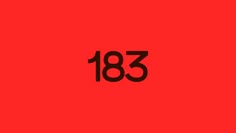 an image of the number eighty three on a red background