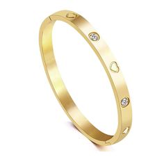 PRICES MAY VARY. Perfect Size : Our inner circumference of this love bracelet is 19CM (7.5" inches), diameter:2.44" x 2.05", fit your wrist size from 6.1" inches to 7.5" inches. Weight about 20g(0.7oz). 316L stainless steel with 18k gold plating, you can enjoy it for years with little maintenance and no worry about sensitive skin. EXCELLENT CRAFTSMANSHIP AND MATERIALS : Friendship bracelet is made of titanium steel and cubic zirconia, it will not tarnish or lose its luster, easy to wear, comfort Lovers Bracelet, Classic Bracelets, Valentines Day Weddings, Layered Jewelry, Day Wedding, Wedding Couple, Love Bracelets, Love Ring, Stainless Steel Jewelry