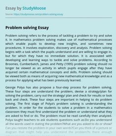 an article about problem solver and problem