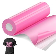 two rolls of pink paper next to each other