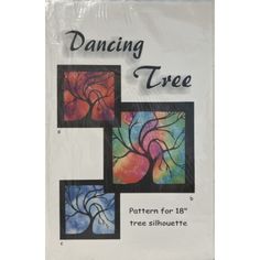 Vintage 1999 - Bryerpatch Studios - Dancing Tree Quilt Block - Designed By Caryl Bryer Fallert - Size 18" X 18" - Use This Pattern To Create Your Own Version Of Caryl Bryer Fallert's "Vernal Equinox" Quilt. The 18" Tree Silhouette Can Be Used With A Solid Background Of Painted Or Print Fabric, Or It Can Be Appliqued Over A Pieced Background Of Your Choice. Skill Level - Advanced Beginner Rotary Cut / Machine Pieced Factory Folded & Uncut Sewing Pattern - Not A Finished Item Ptrn6304 Tree Quilt Block, Landscape Art Quilts, Office Vintage, Vernal Equinox, Tree Quilt, Solid Background, Tree Silhouette, Office Art, Quilt Block