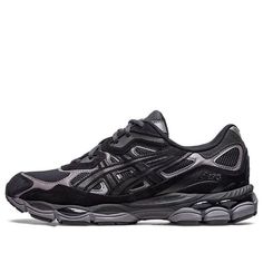 ASICS Gel NYC 'Graphite Grey Black' 1201A789-020 - KICKS CREW Gel Nyc Asics, Asics Nyc Gel, Asics Aesthetic, 2024 Sneakers, Gel Asics, Black Asics, Black Shoes Sneakers, Asics Black, Pretty Sneakers