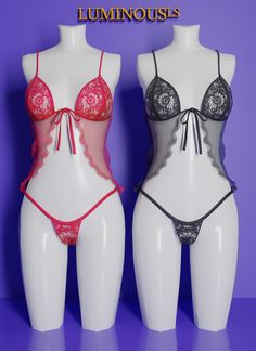 For Female  Compatible with HQ mod-  New Mesh  All Lods  Custom thumbnail  Adult-Elder- Teen-Young Adult  12 COLOUR Sims 4 Lingerie Cc, Sims 4 Cc, Sims 4, Lingerie, Mesh, Pins