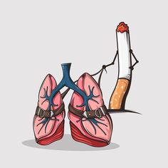 Day 239. Part two of my #obsession #illustration . I belive a lot of you know the Problem  #smoke #cigarette #smoking #lungs #vector #illustration #breathe #vectorart by m.a.s_design Healthcare Illustration, Lungs Art, Creative Posters, Lungs, Post Design, Surreal Art