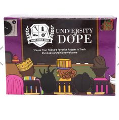 the university of dope board game is on display