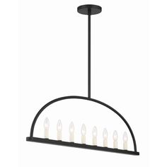 The Roumel ceiling mount presents a simple, streamlined shape and clean lines. The open-concept wagon-wheel frame features metal arches that surround an exposed set of candelabras. This versatile fixture can be used as a chandelier or ceiling mount. Available in two sizes and comes in vibrant gold or black finish. Birch Lane™ Finish: Black Birch Lane™ Roumel 8 - Light Lantern Geometric Chandelier - Chandeliers in Black | Size 12.5" H X 42" W X 11.5" D Moon Frame, Metal Arch, Geometric Chandelier, Wagon Wheel, Birch Lane, Light Chandelier, Lantern Lights, Garden Lighting, Open Concept