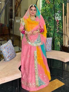 Double saded Humrahi Pure Partywear Wedding Kasab Zari Work Rajputi Poshak In Pink Color Product Details: Fabric: Humrahi Pure Odhani Work: Exquisite Kasab Zari Pita Kundan Full odni border,  Odna with Four Side Border with Beutiful Work   Odhna Fabric: Hamrahi pyor Saded Gota Kiran Complete: Enhancing the beauty of the outfit Color: Pink Occasion:Mehendi Sangeet, wedding Party Wear Washing Instruction:Dry Wash Color : Same as pr photo ( 5 to 7 % color version may be ) The Semi-stitched Lehenga Rajputi Dress Poshak, Poshak Rajputi, Rajasthani Painting, Rajasthani Dress, Side Border, Rajputi Dress, Babies Photography, Stitched Lehenga, Wedding Party Wear