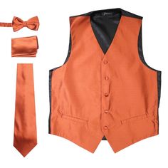 Ferrecci's 450 series vest sets are the perfect companion to your next wedding or formal attire and come with vest, bow tie, neck tie and pocket square. Groomsmen Vest, Mens Wedding Attire, Vest Set, Church Suits, Burnt Orange Dress, Vest And Tie, Groomsmen Attire, Special Occasion Outfits, Formal Attire