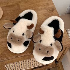 Cow Slippers, Cow House, Funny Shoes, Fluffy Cows, Animal Slippers, Family Coloring, Cute Slippers, Fuzzy Slippers, Warm Slippers