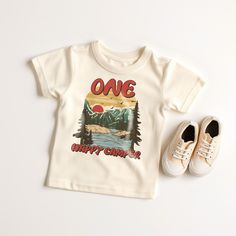 ✺ ONE HAPPY CAMPER TODDLER SHIRT ✺  * Q U I C K F A C T S * This design is a unique, one-of-a-kind awesome illustration that has been created in house. * TODDLER T-SHIRT * ✺BELLA CANVAS 3001T ✺ 100% airlume combed and ring-spun cotton  ✺Extra light fabric (3.9 oz/yd² (132 g/m ✺Tear-away label * KEEP SHOPPING * ✺ KIDS DECOR COLLECTION :  https://www.etsy.com/au/shop/thingsyoureallylike?section_id=38325991 * PROCESSING TIME & SHIPPING * ✺ Our items are individually made with love for each of our buyers. Because of this, our processing time is 2-7 business days (depending on order volume) plus transit time, but typically much faster. We know our customers want their items as quickly as possible! ✺ Please TRIPLE check your address. Please make sure that your saved address on Etsy is your curre Camping First Birthday, One Happy Camper, Matching Family Shirt, Camping Family, Mommy And Me Shirt, Family Shirts Matching, Family Shirt, Baby Outfit, Happy Camper