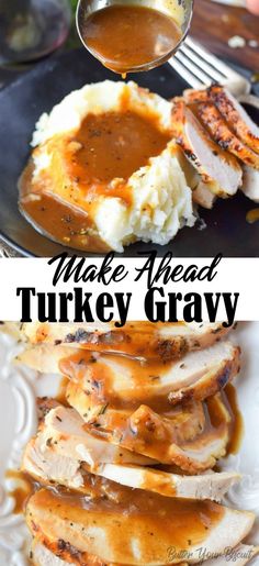 Make Ahead Turkey Gravy is a must for a stress free Thanksgiving dinner Make Ahead Turkey, Unique Thanksgiving Recipes, Southern Thanksgiving Recipes, Make Ahead Turkey Gravy, Traditional Thanksgiving Recipes, Turkey Gravy Recipe, Thanksgiving Food Sides, Thanksgiving Appetizer Recipes, Easy Thanksgiving Recipes