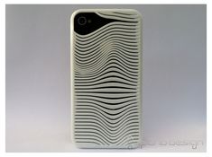 an iphone case with wavy lines on it