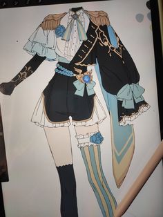 a drawing of a woman dressed up as a sailor