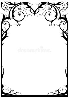 Fantasy frame royalty free illustration Fantasy Frame Border, Fantasy Border Design, Goth Frame, Halloween Frame, Happy Halloween Font, Gothic Text, Picture Borders, Frames Design Graphic, Creative Typography Design