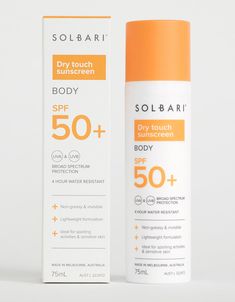 Dry Touch SPF50+ Body Sunscreen, 75ml / 2.5oz – Solbari Face Application, Body Sunscreen, Face Sunscreen, Melbourne Australia, Damaged Skin, Active Ingredient, Fragrance Free Products, Paraben Free Products