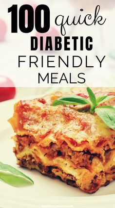 Recipes For Type 2 Diabetics, Lasagna, 30 Minutes, Diet Recipes