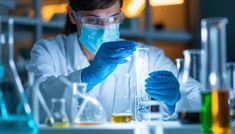 A person examining bioplastic sample in laboratory surrounded by scientific equipment. Scientific Equipment, Renewable Sources, Renewable Sources Of Energy, Waste Management, Biodegradable Plastic, Plastic Pollution, Energy Sources