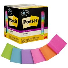 post - it super sticky notes, assorted colors