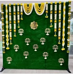 Backdrop Decoration Indian Baby Shower Decorations, Ganpati Decor, Small Wedding Decor, Yellow Backdrop