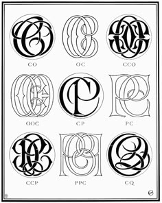 the letter g in different styles and sizes