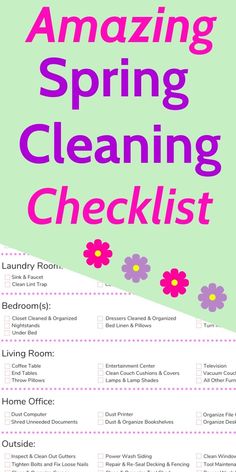 the amazing spring cleaning checklist