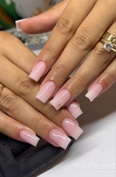 Pink Natural Nails Acrylic, Biab Designs, Pink Natural Nails, Bali Nails, Icy Nails, Natural Nails Acrylic, Lirika Matoshi, Pedicure Nail Designs, Sassy Nails