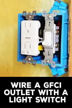 How to Wire a Gfci Outlet With a Light Switch How To Wire A Light Switch, Electrical Wiring Outlets, Electrical Switch Wiring, Fluorescent Light Fixture, Bathroom Lights, Safety Precautions