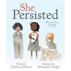 the book cover for she perished by chelsea clinton and alexandria bogger, with two children