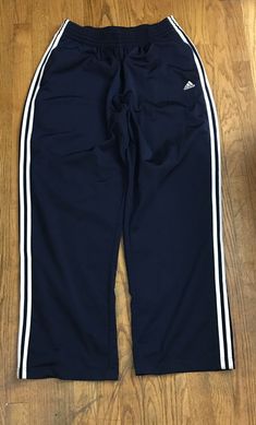 Adidas Pants Adult Small Blue White Jogger Track Pants Athletic Mens AAC46. Condition is "Pre-owned". Shipped with USPS Priority Mail. Nike Baggy Track Pants Outfit, Vintage Track Pants Outfit Men, Loose Joggers Outfit, Abroad Fashion, Gym Fits Men, Clean Outfits, Vintage Adidas Track Pants, Track Pants Outfit, Track Pants Mens