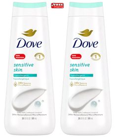 Product Description: Dove Sensitive Skin Hypoallergenic Cleanses & Moisture Body Wash 20oz each - Pack of 2 Bottles Dove Sensitive, Dove Sensitive Skin, Sensitive Body Wash, Body Wash For Sensitive Skin, Sensitive Skin Body Wash, Dove Body Wash, Body Fragrance, White Stain, Hair Fragrance