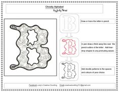 the letter b worksheet for children to learn how to write and draw letters