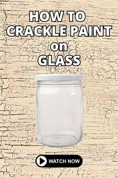 Master the art of crackle painting on glass with this step-by-step guide! Learn how to achieve that beautiful, distressed effect with simple techniques that anyone can do. This tutorial is perfect for adding charm to glass jars, vases, and more. You'll create stunning, professional-looking crackle finishes that are perfect for home decor projects!