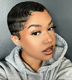 Cute Finger Waves Black Women, Finger Waves 4c Short Hair, Finger Waves Short Hair Black Women Color, Finger Waves Back Of Head, Pixie Haircut For Black Women Finger Waves, Sleek Short Hair, Cute Pixie Cuts, Bob Pixie