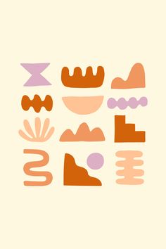 abstract desert shapes Abstract Shape Illustration, Shapes Branding, Shape Illustration, Graphic Shapes, Artistic Branding, Abstract Shape, Small Projects Ideas, Abstract Illustration, Ipad Painting