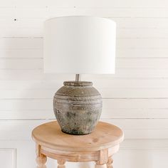 Noah Charcoal Ceramic Urn Lamp With White Linen Shade California Farmhouse, Urn Lamp, Curated Decor, Ceramic Urn, French Country Cottage, Country Crafts, Lighting Inspiration, Purple Roses, Modern Interior Design